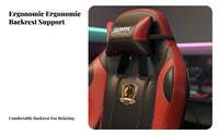 Reclining Ergonomic Chair with Pillows Minimalist Design Gaming Seat for Bedroom