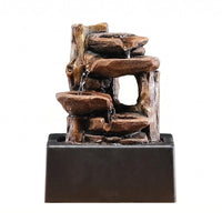 Desktop Water Feature Mini Rock Waterfall Decor Quiet Pump