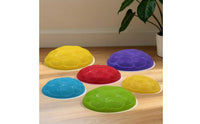 6 Pieces Low-Height Stepping Stones with Textured Surface Non-Slip Kids Stepping Stones Sturdy Toy Easy to Clean for Sensory Integration