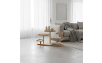 Multi-Tier Wooden Display Stand Sturdy Construction Wooden Step Shelf Multifunctional Stepped Collectible Riser for Collectors