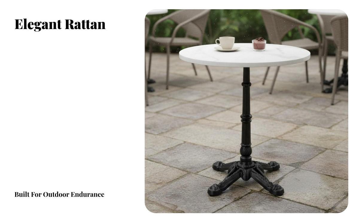 French Rattan Chair Weather Resistant for Terrace