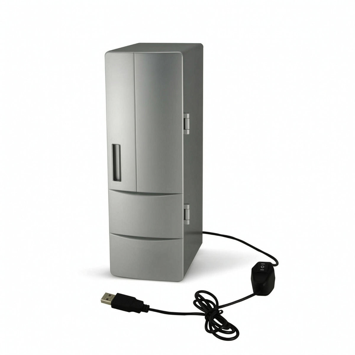 USB Mini Fridge Cooling and Heating Mini Fridge with LED Lights Dual Function Refrigerator for Office Workers, Dorm Room