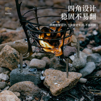 户外焚火台露营不锈钢炭炉野外拼装篝火架便携炉露营可拆卸柴火炉