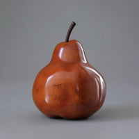 Pear Sculpture Modern Pear Ornament Nature-Influenced Fruit Ornament for Homeowners, Art Collectors, Entryway, Bookshelf