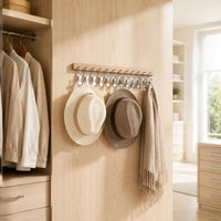 30 Pieces Pull out Hat Organizer Space-Saving Storage Accessory for Wardrobe