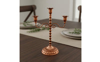 Vintage Metal Candelabra Ornamental Centerpiece Antique Bronze Candle Holder