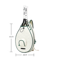 Racket Bag with Front Pocket Quilted Racquet Backpack Padded Tennis Backpack for Students, Training, School Sports