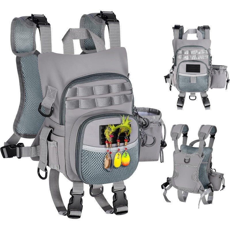 Lightweight Waterproof Fly Fishing Chest Pack with Multi-Pocket Storage for Outdoor Angling