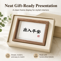 Handmade A4 Frame, Modern Circular Photo Frame, Engineered Wood Desk Frame, Customizable Picture Frame for Bedside Table