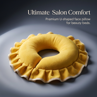 Massage Face Pillow Headrest for Facial Treatments, Washable Beauty Salon Face P #variant:Yellow