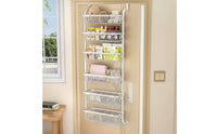 Door Hanging Basket Organizer No Drill over Door Basket Shelf Sturdy and Sturdy Organization for Shower Area