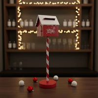 Christmas Mailbox Scene Display North Pole Post Box Freestanding Holiday Decor Focal Point