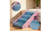 Climbing Cat Stairs with Hideaway Indoor Cat Ramp House Space-Saving Furniture Cozy for Cats, Kittens, Pet Owners, Living Room, Small Apartments, Bedroom