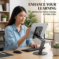 360° Rotation Tablet Holder for Home Office, Adjustable Tablet Stand, Holder Compatible 4-16 Tablet, Stable Non-slip Tablet Holder