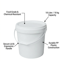 Sealed Bucket Lid for Food, Carry Handle Multipurpose Storage, Pressure Resistan #variant:6L