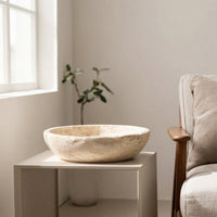Decorative Bowl Artisanal Rustic Centerpiece Bowl Minimalist Catchall Tray for Coffee Table