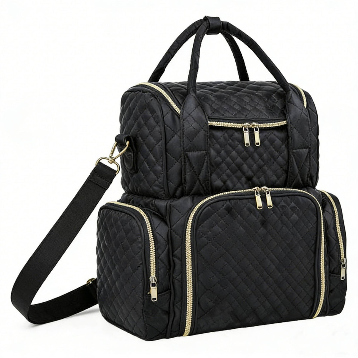 Travel-Friendly Cosmetic Organizer Bag Portable Makeup Bag with Shoulder Strap for Travelers