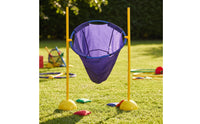 Detachable Sandbag Toss Target with Net Water-Fillable Throwing Target Frame Portable Yard Game Allcomplete Set for Children, Toddlers, Backyard, Kindergarten, Playroom