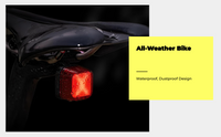 Brake-sensing waterproof LED rear light