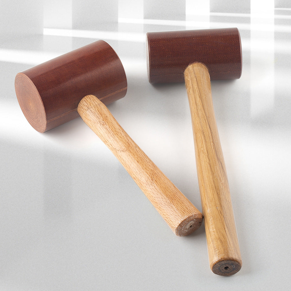 Rubber Mallet with Wooden Handle for DIY and Craft Work