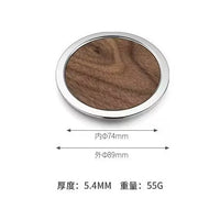 实木杯垫不锈钢边茶托隔热垫功夫茶具配件家用防烫茶杯垫北欧风