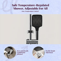 Brass thermostatic rainfall shower