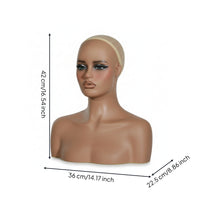 Smoothly Finish Manikin Head with Shoulders Mannequin Bust
