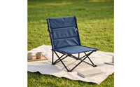 Portable Foldable Chair with Padded Seat Folding Backrest Seat Cushion Compact Cushion Chair Comfortable for Camping, Picnics