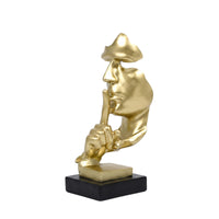 Smooth Finish Modern Art Decor Sculpture Shushing Face Figurine Minimalist Design for Desk