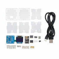 Temperature and Humidity Display WiFi Microcontroller WiFi Clock Automatic Time Sync Mini Weather Clock Kit DIY Weather Station Kit for Office