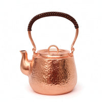 Hammered Copper Tea Kettle Compact Hammered Kettle Traditional Vessel for Collectors