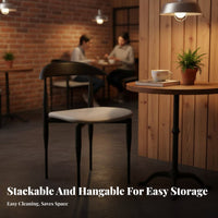 Y-shaped rear Chair Retro design Dining Seating Padded Seat for Cafe, Home Office