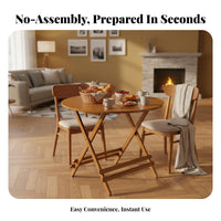 No-Assembly Foldable Table Foldable Design X-Brace Frame Trestle Table Space-Saving Easy to Clean for Telecommuting Workers