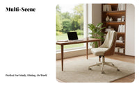 Upholstered contoureddspine support Chair Minimalist design Armless Wooden Chair for Bedroom