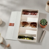 Oxford Cloth Glasses Organizer Stitched Closure Tab Eyewear Display Tray