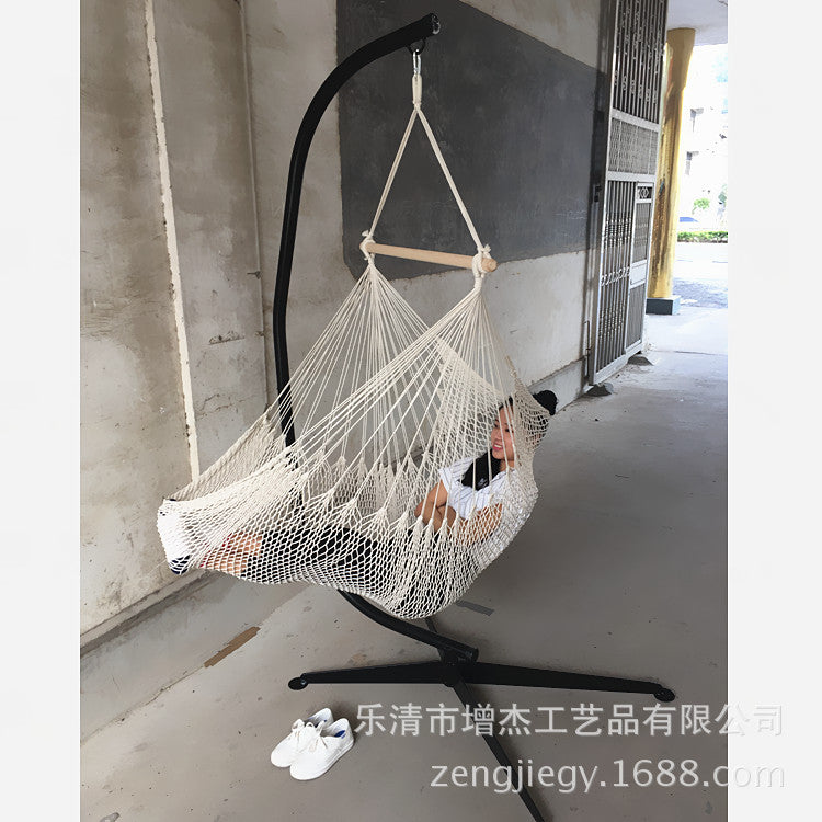 Indoor Outdoor Cotton Rope Macrame Hammock Swing Chair for Adults and Kids
