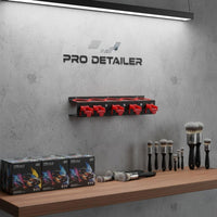 Space Saving 5-Position Car Car-Care Rack Multi Shelf Wall-Mounted Car Wash Tool Holder for Auto Repair Shops, Garage