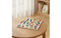 Educational Puzzle Board with 3D Letters Colorful Puzzle Board with Letter Blocks Tactile Matching Game Interactive for Toddlers