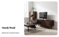 3 Pieces 3-Piece media Set With Storage Living Room Furniture Vintage design Home Furnishings for Homeowners, Families, Lounge Area, Apartment