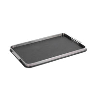 Tray with Metal Rim Rectangular Tray with Woven Base Elegant for Vanity