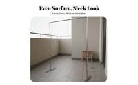 Thickened Tubes Single Bar Pipe Rack Heavy-Duty Drying Stand Rust Resistant Clothing Organizer High Load Capacity for Shopkeepers, Apartment Dwellers, Balcony, Market Stall, Retail Shop, Laundry Room