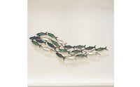 School of Fishes Wall Seascape artThemed 3D Metal Fishes Wall Art Coastal for Homeowners, Living Room, Entryway, Bedroom