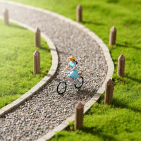 1:64 Scale Figures Micro Landscape Mini Cyclist Model Realistic Details
