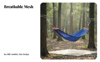 Outdoor Ice Silk Mesh Hammock, Wide Single Anti-Rollover, Camping & Outdoor Dining, Child Mesh Hammock, Random Color