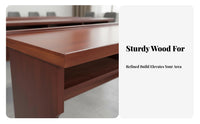 2-Person Seminar Table Sturdy Construction Office Furniture Thickened Surface Auditorium Desk for Students, Conference Rooms, Auditoriums, Classroom
