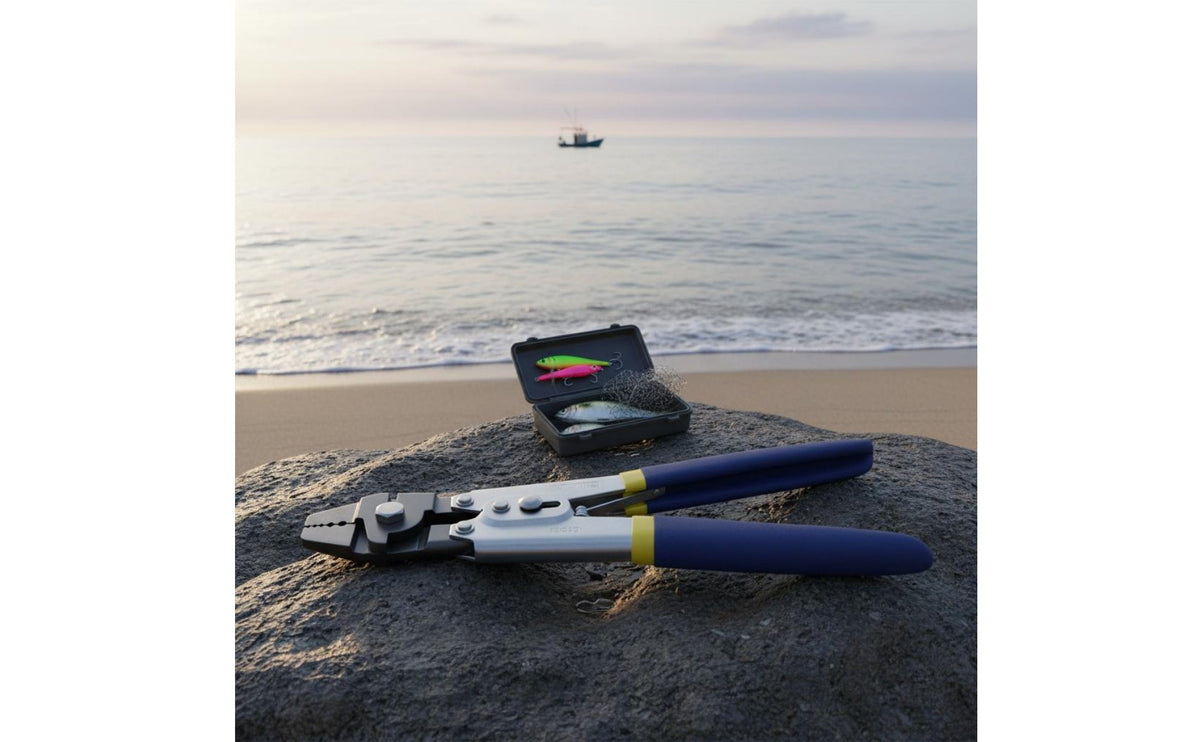 Wire Leader Crimping Tool Stainless Steel Grips Sleeve Crimping Pliers Fishing Line for Anglers