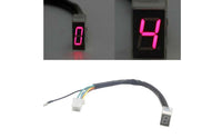 Motorcycle Gear Indicator Black Housing Digital Gear Display Vehicle Accessory Aftermarket Replacement Universal Fit