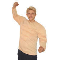 Wangnuo Muscle T-Shirt for Role Play with Fake Chest and Abs