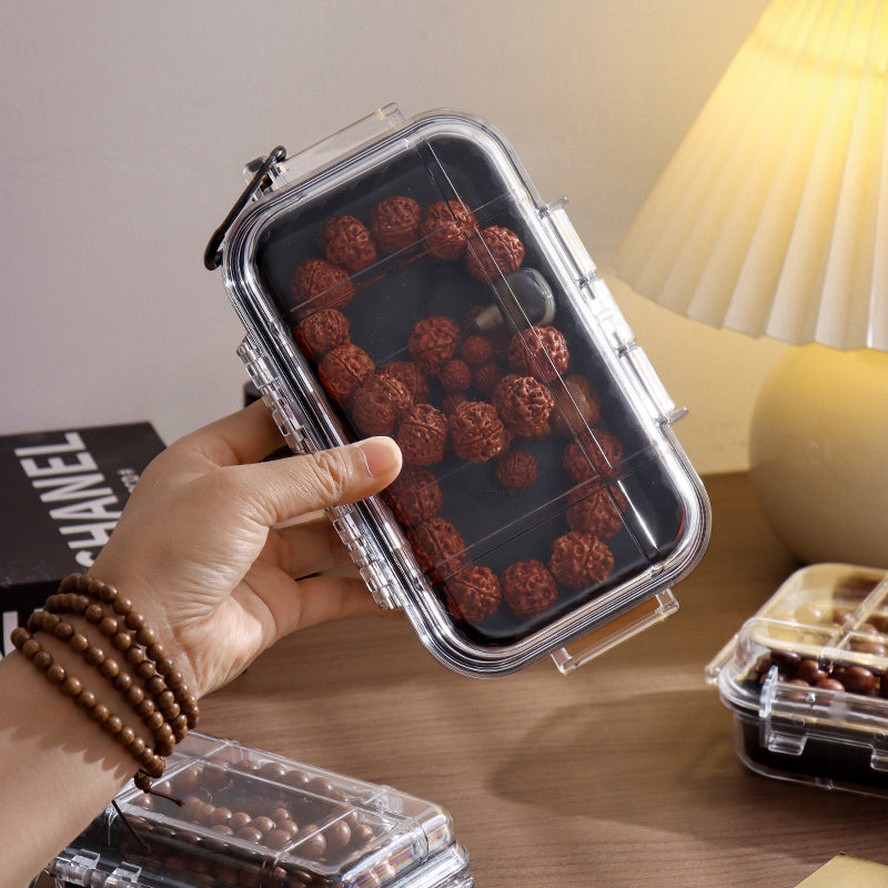 Transparent Acrylic Storage Box for Bracelets and Beads, Portable with Hook