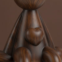 Hare Figurine with Dangling Legs Wood-Grain Bunny Shelf Sitter Rustic Hare Figurine for Windowsill, Desk